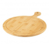 Доска круглая 34*25,5*1,2см с ручкой бамбук